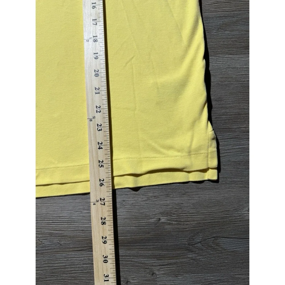 Polo Ralph Lauren Custom Fit Yellow Polo Shirt Men L Pony Logo Cotton